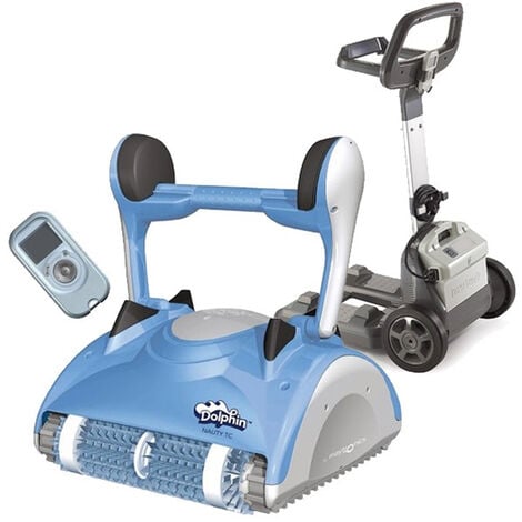 MAYTRONICS DOLPHIN Robot electrique de piscine fond, parois et ligne d'eau avec télécommande - Dolphin - nauty tc