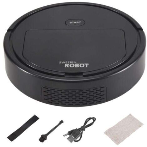 Robot inteligente para limpieza automática del hogar, negro