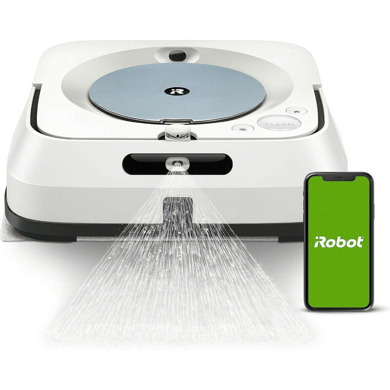 Irobot - Robot laveur de sols connecté m613440 - blanc