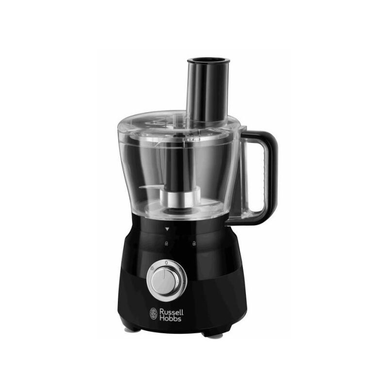 Russell Hobbs - Robot Multifonction Matte Black 24732-56 - 600 w - Bol 2,5 l - Lames inox - Disque réversible - Noir mat