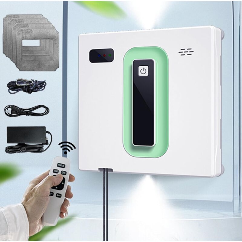 Robot Nettoyeur de vitres avec Double réservoir d'eau,Robot de Nettoyage Intelligent à Forte Aspiration de 3 000 Pa,pour Une Utilisation à la