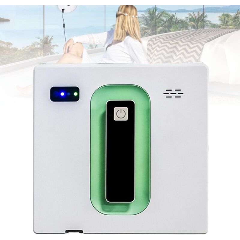 Robot Nettoyeur de vitres électrique, Double réservoir d'eau de 50 ML, Aspiration puissante de 2 500 Pa, Robot Nettoyeur de vitres Intelligent,