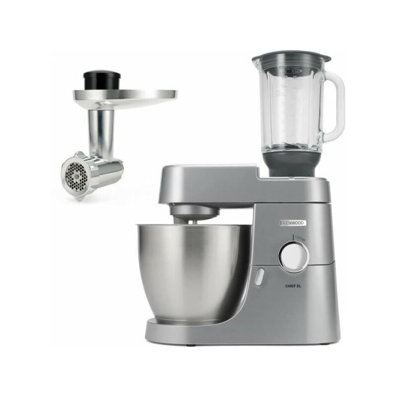 Robot pâtissier Chef xl 6,7L Blender + Hachoir métal Kenwood KVL4170S - Coloris Silver