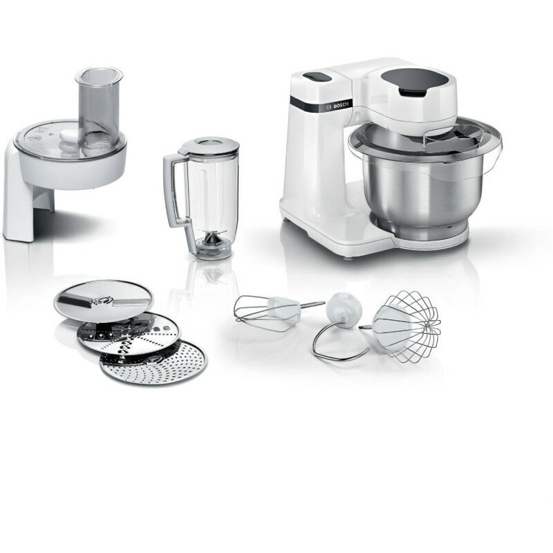 Robot patissier compact et multifonction kitchen machine Bosch Serie 2 - 700W - 3,8L - Blanc