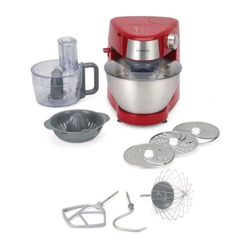Robot pâtissier multifonction compact Kenwood KHC290A.E0RD - 1000 w - Bol de 4,3 l - Rouge