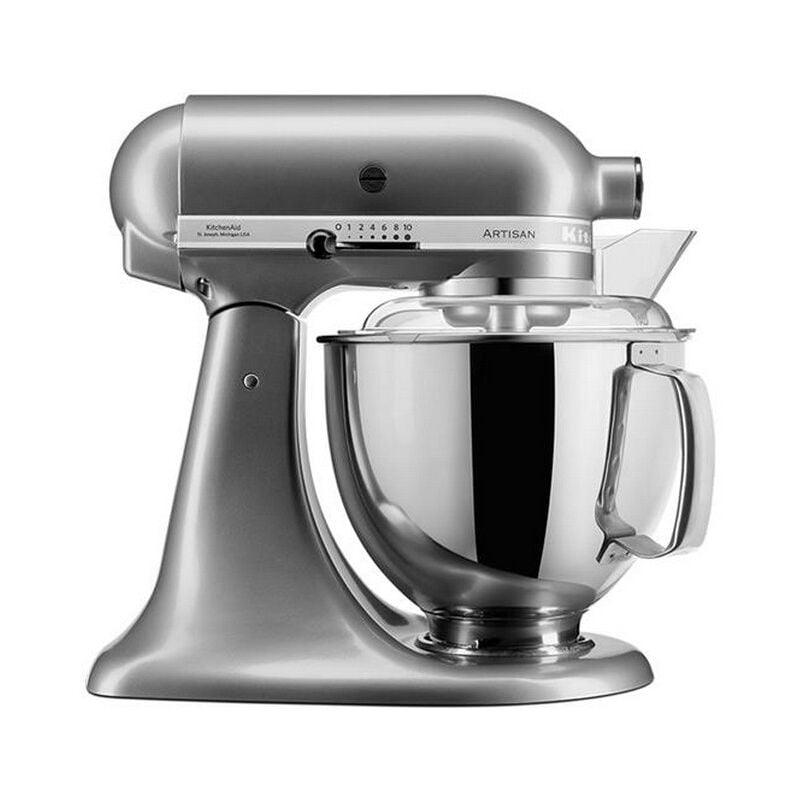 Robot pâtissier multifonction à tête inclinable 4,8l 300w gris argent Kitchenaid 5ksm175psecu