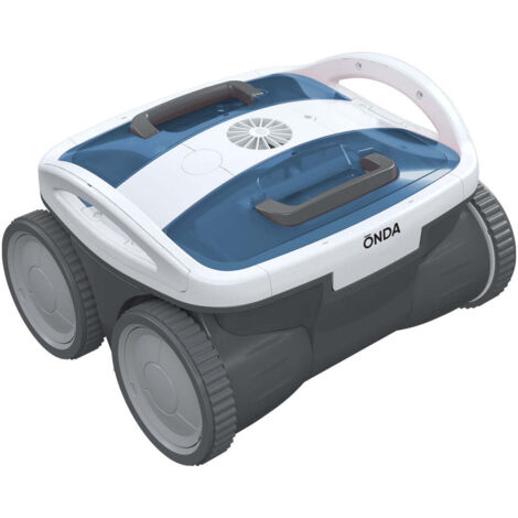 Robot piscine autonome – Nettoyage fond jusqu’à 60m² – Filtration ultra fine – 4 roues motrices – Débit 19 m³/h – Câble 16 m – Onda