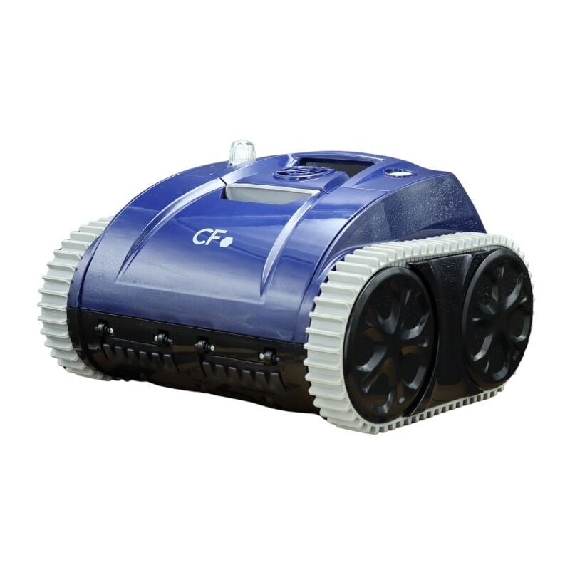 Robot Piscine cf 200CL - Sans Fil - 80m² - Nettoyage Fond +Parois + Ligne D'Eau - Navigation Intelligente - Panier Filtrant - 10 m3/h - Bleu