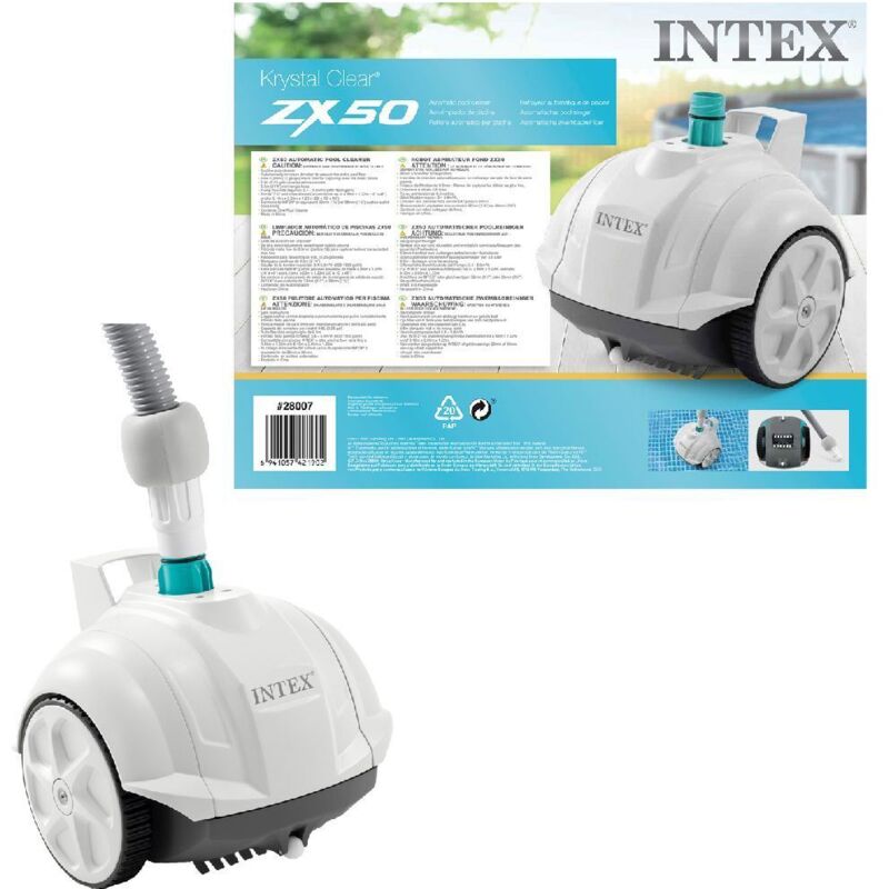 Robot pulitore automatico ZX50 aspiratore piscina fuori terra Intex 28007