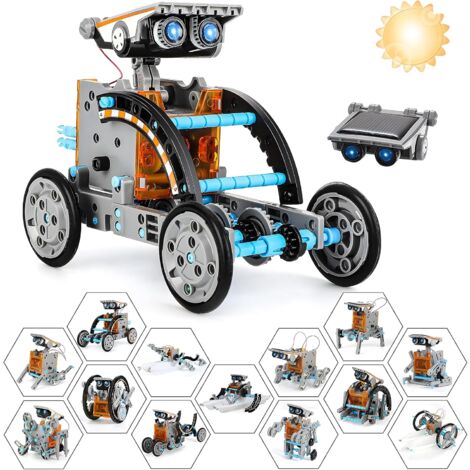 MIMIY Robot solar, robot 13 en 1, juguete educativo para construir robots, juego al aire libre, niños, experimentos científicos, regalo para niños y niñas de 8, 9, 10, 11, 12 y 13 años