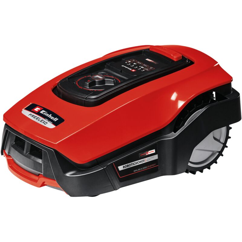 Einhell Robot Tondeuse FREELEXO 1200 BT - Solo Power X-Change (18V, Surface 1200m2, application Bluetooth) Livré sans Kit d'installation, sans