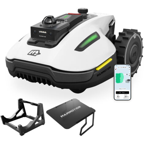 Robot Tondeuse MAMMOTION YUKA mini 2 1000 sans Fil Périmétrique, avec support de lavage pour tondeuse et Mni Garage pour tondeuse
