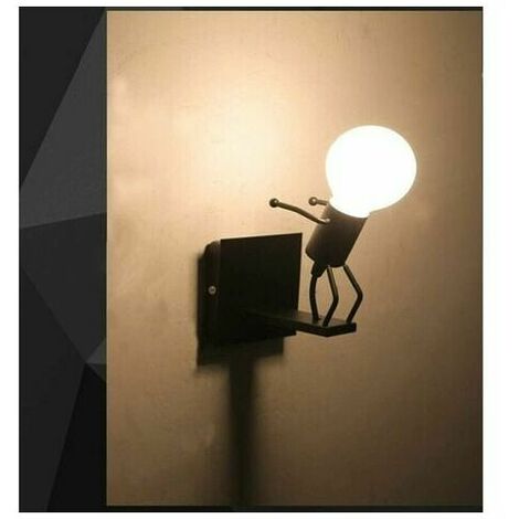 Robot Wall Lamp, Creative Small Iron Man Wall Lamp, Retro Cartoon Wall Lamps, For Bar Bedroom Kitchen Restaurant Cafe Corridor