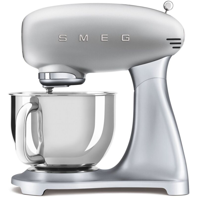 Smeg - Robot pétrin sur socle 4,8l 800w gris métal smf02sveu