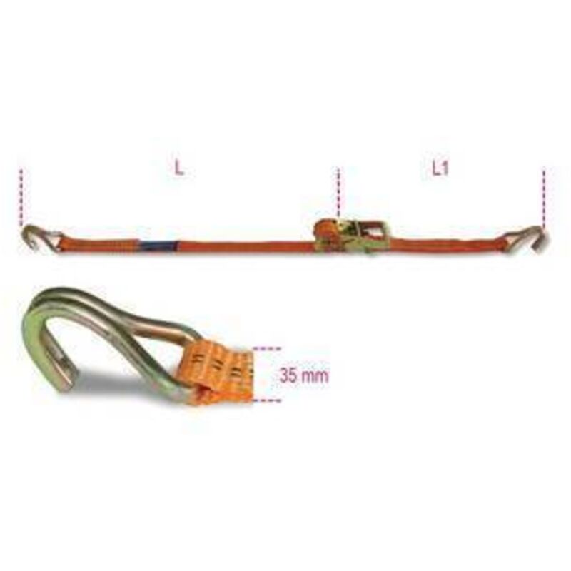 Robur 8181 Nastro Ancoraggio Cric 35 Mm X 6 M