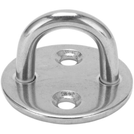 Robuste Ankerplatte aus Edelstahl, rostfreier runder U-Haken für Boote, Türen, Hängematten und den Heimgebrauch, 6 mm