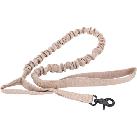 Robuste, elastische Hundeleine mit 2 gepolsterten Griffen – für Hundetraining und Spaziergänge im Dunkeln – Beige