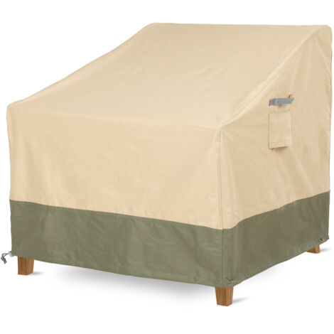 Robuste Gartenstuhl-Abdeckung, 600D wasserdichtes Oxford-Gewebe, Gartenmöbel-Sitzbezüge mit Luftöffnungen für Tiefe Sitze / Schaukelstuhl / Outdoor-Drehstuhl