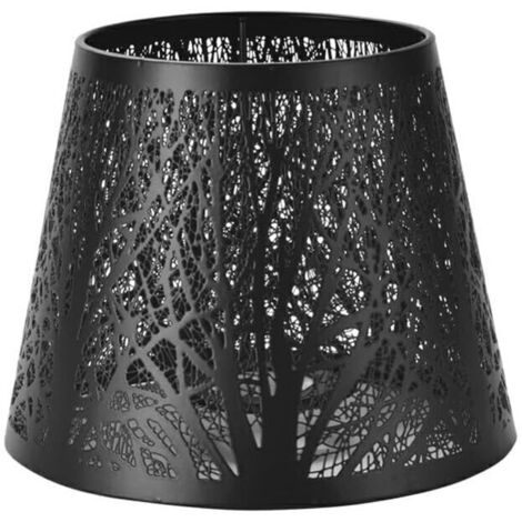Robuste Lampenschirmabdeckung, einfache Installation und weicher Lichteffekt, eleganter Lampenschirm aus Metall, Schwarz