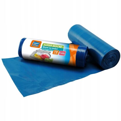 Robuste Müllsäcke (140 l, 10er-Pack, blau)