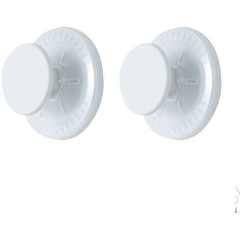 Robuste Saugnapfhaken für Badezimmer, 2er-Set, runde Haken, ohne Bohren, abnehmbar und spurlos, geeignet für Fliesen, Türen, Glas, Küche, Schlafzimmer, weiß