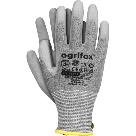 Robuste, sichere und SCHNITTSCHUTZ-Arbeitshandschuhe Ogrifox OX-HIIT 8