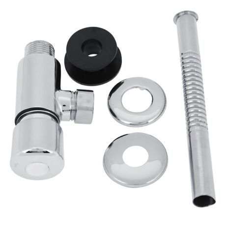 Robuste Soupape de Chasse Alliage Zinc pour Toilettes Bureau Hôtel - Mécanisme de Chasse Manuel