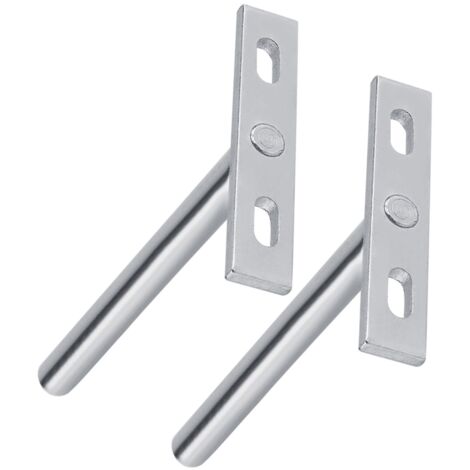 Robuste und langlebige Wandregalhalterung für Haushaltsregale (5 Zoll), Stahl, Silber, 2er-Pack (Reprise-Titel)