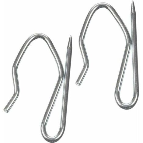 Robuste Vorhangnadelhaken aus Zink (100er-Pack) – für schwere und plissierte Vorhänge und Duschstangenschieber