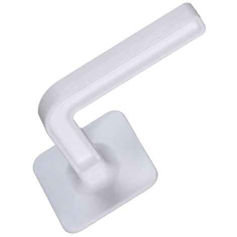 Robuste, wandmontierte Garderobe in L-Form, kein Bohren erforderlich, für Küche und Bad (PP, 10,5 cm, 20 g)