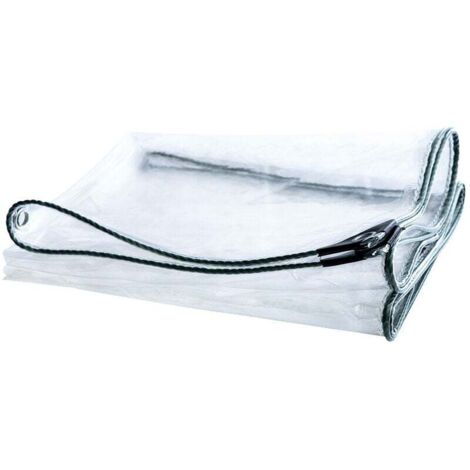 Robuste, wasserdichte, transparente PVC-Plane, 120 x 190 cm, 0,5 mm dick, vielseitig einsetzbar, staubdicht und wetterfest, für Außendächer, Camping, Terrassen, Autos