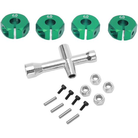 Robuster 1/10 RC-Car 12mm und 6mm Nabenadapter, grüne Kupplung