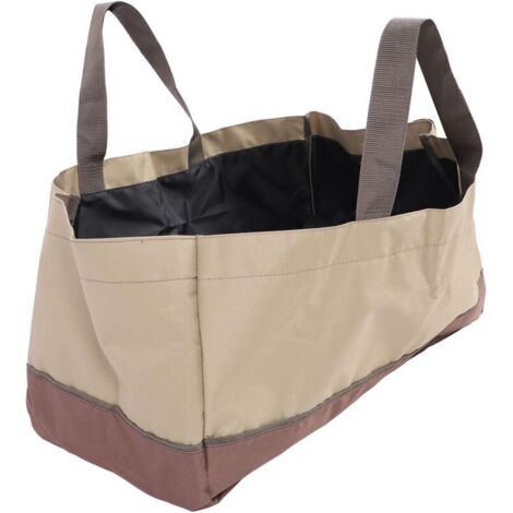 Robuster Holzsack aus 600D Oxford-Gewebe (60 x 30 x 30 cm) mit verstärktem Griff, ideal für Camping, Grillabende und Feuerstellen.
