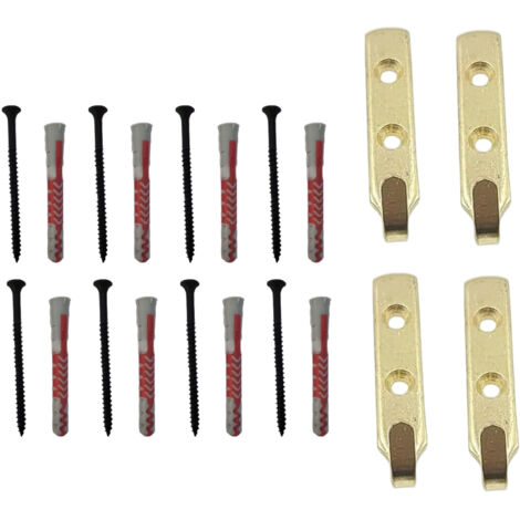 Robuster J-förmiger Wandhaken aus Metall mit Sicherheitsschraube – JINFGERNE – ideal zum Aufhängen von Bildern, Jacken und Dekorationen – 4er-Pack vernickelte Haken