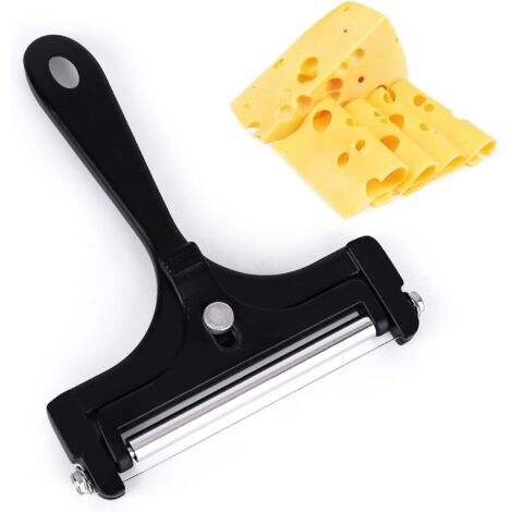 Robuster Käseschneider mit Walze, variable Schnittstärke einstellbar, spülmaschinenfest, perfekt für weichen bis mittelharten Käse