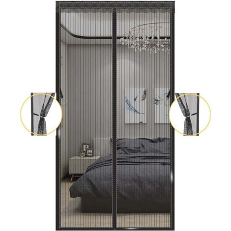 Robuster magnetischer Netz-Türvorhang, selbstdichtende Magnete, einziehbarer Netz-Türvorhang, haustierfreundlich, Schiebetür vorne (120 x 220 cm)