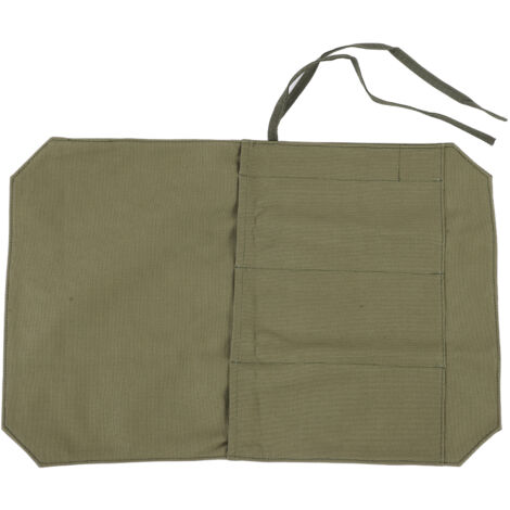 Robuster Messerkoffer mit 4 Fächern, tragbare Rolltasche für Köche, Küchenhilfen und angehende Köche, olivgrün