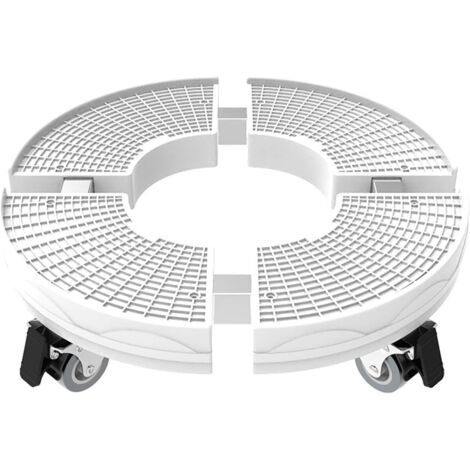 Robuster Pflanzenständer mit Rädern, 200 kg Tragkraft, 30–50 cm verstellbarer runder Blumentopfständer für drinnen und draußen auf Rollen
