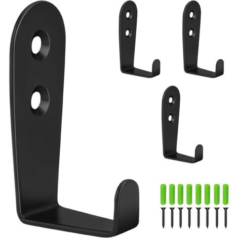 Robuster, rostbeständiger Wandhaken für den Außenbereich zur Befestigung von Handtüchern und Schlüsseln inklusive Halterung mit Schraube und Dübel zum Aufhängen