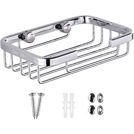 DOLASO Robuster Seifenkastenhalter aus Edelstahl 304, Wandmontage, Seifenschale, Seifenspender, Schwammhalter für Badezimmer und Küche