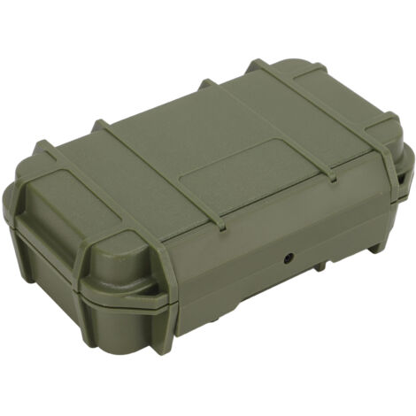 Robuster, wasserdichter Werkzeugkasten aus ABS, Aufbewahrungskoffer für Camping- und Outdoor-Ausrüstung, militärgrüne Farbe, doppelt wasserdicht.