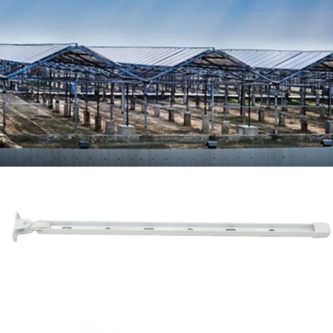 Robustes Aluminium-Gewächshaus-Belüftungsstangenset mit 6 Schrauben, 39 cm, Weiß – Manuelle Öffnung und Unterstützung für Fenster und Dächer