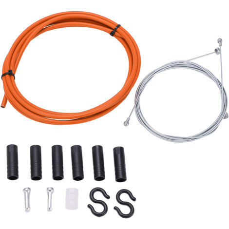 Robustes und langlebiges 5-mm-Fahrradbremskabel mit passender Schutzhülle – Orange