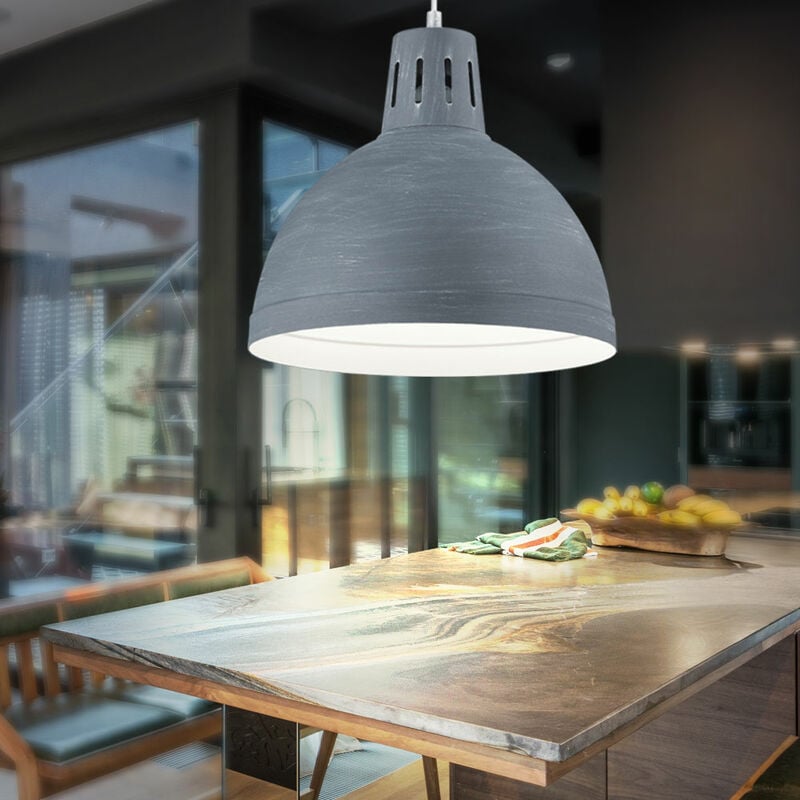 

Lámpara de péndulo de iluminación de techo de metal ligero colgante robusto en un juego que incluye bombillas LED