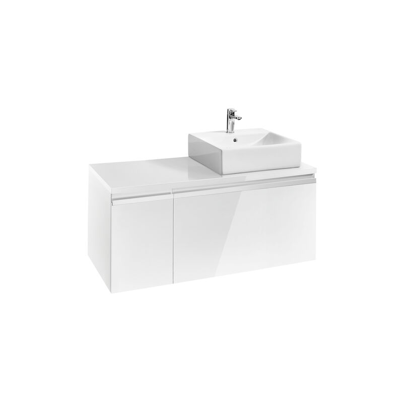 

Roca - 8433290405712 Mueble base para lavabo sobre encimera derecha - Serie Heima , Color Blanco brillo