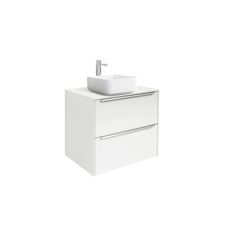 

Roca - 8433290479041 Mueble base para lavabo sobre encimera - Serie Inspira, 2C, 60 cm, Color Blanco brillo