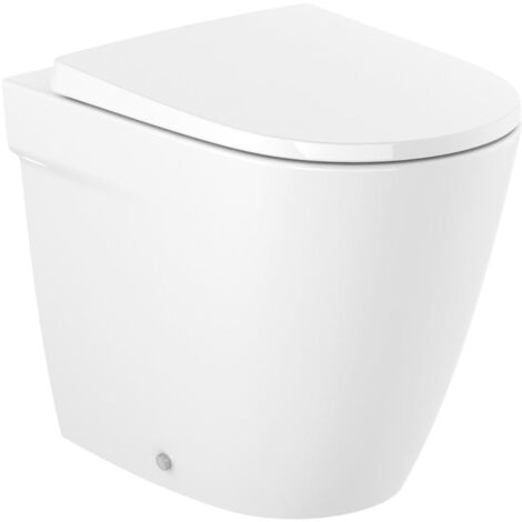 ROCA A347687000 ONA Inodoro Rimless Para Tanque Alto o Cisterna Empotrada Blanco - Asiento: Caida Normal - ref: A347687000+A801E10001