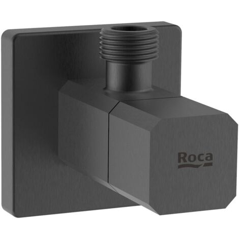 ROCA A5251679NM AQUA Square Llave de Corte 1/2" 3/8" Válvula Cerámica Negro Titanio Cepillado - ref: A5251679NM