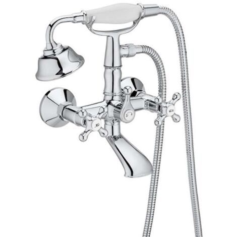 ROCA A5A014BC00 CARMEN Grifo Bimando para Baño-Ducha con Inversor Manual y Equipo de Ducha Cromo - ref: A5A014BC00