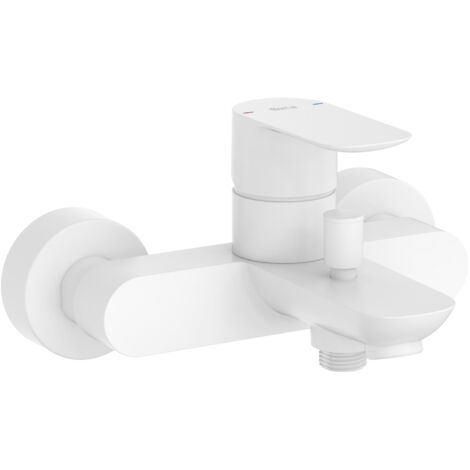 ROCA A5A026EB00 CALA Grifo Monomando Baño-Ducha Con Inversor Automático Blanco Mate - ref: A5A026EB00